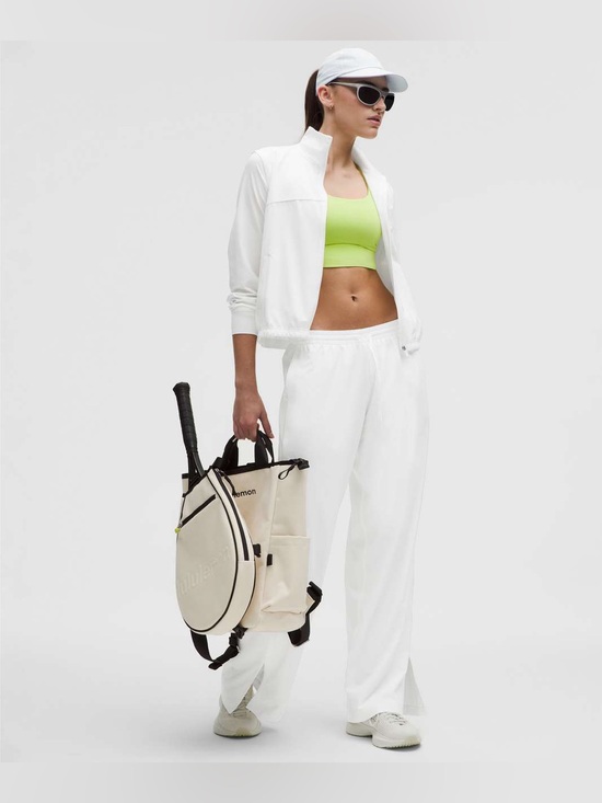 lululemon athletica Pants - Lululemon Court Rival Wide Leg Track Pant Regular White size 10